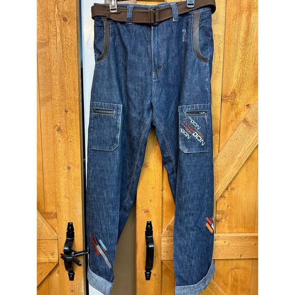 Men's 34 Vintage Don Jeans with Belt GUC - Picture 1 of 9
